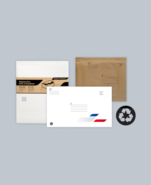Packaging options from Canada Post.